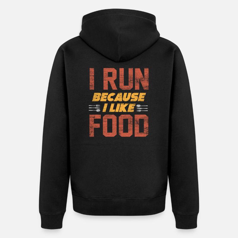 Coureurs de course - Veste à capuche bio Premium Unisexe - noir