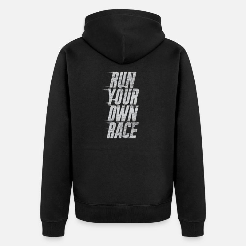 Coureurs de course - Veste à capuche bio Premium Unisexe - noir