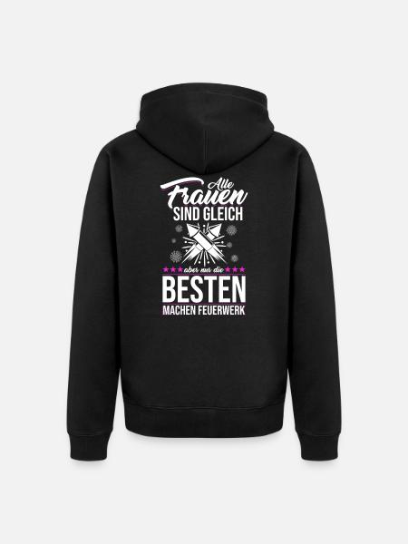 Pyrotechnikerin Pyro Feuerwerk Frauen Geschenk - Unisex Premium Bio Zip Hoodie - Schwarz