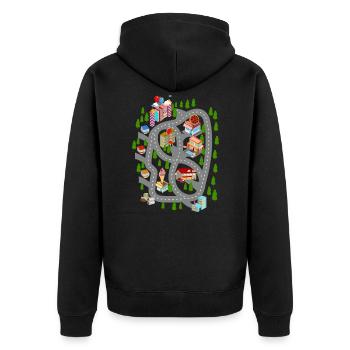 Car Play Mat Cadeau de la journée papa - Veste à capuche bio Premium Unisexe - noir - Dos - Nico (187cm)