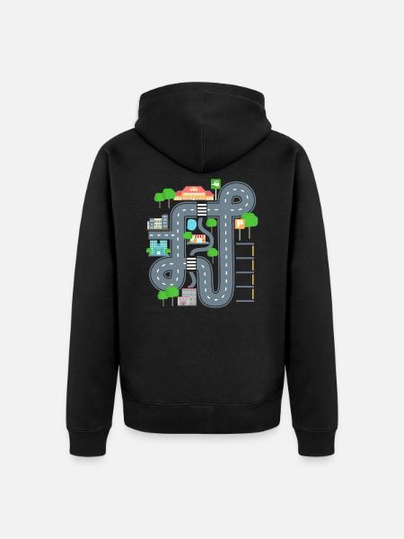 Car Play Mat Shirt for Dad - Unisex Premium Organic Zip Hoodie - black