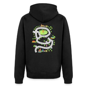 Car Play Mat Shirt for Dad - Unisex Premium Organic Zip Hoodie - black - Back - Nico (187cm)