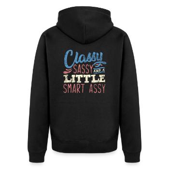 Nerd nerd sais-tout - Veste à capuche bio Premium Unisexe - noir - Dos - Nico (187cm)