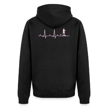 SUP Heartline Stand Up Paddle Evolution SUP girl - Unisex Premium Organic Zip Hoodie - black - Back - Nico (187cm)
