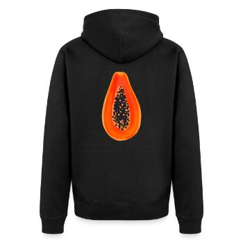 Papaya costume exotic papaya fruit fruits - Unisex Premium Organic Zip Hoodie - black - Back - Nico (187cm)