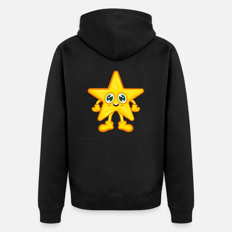 Bande dessinée étoile astérisque - Veste à capuche bio Premium Unisexe - noir