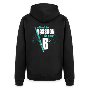 basson - Veste à capuche bio Premium Unisexe - noir - Dos - Nico (187cm)