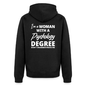 Femmes psychologie psychologue psychologue - Veste à capuche bio Premium Unisexe - noir - Dos - Nico (187cm)