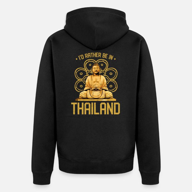 Thailand - Unisex Premium Bio Zip Hoodie - Schwarz