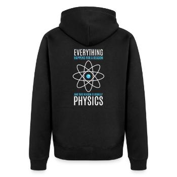 Physique - Veste à capuche bio Premium Unisexe - noir - Dos - Nico (187cm)