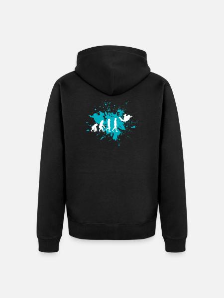 Parachute de parachutisme - Veste à capuche bio Premium Unisexe - noir