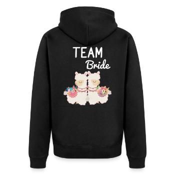 Team Bride Bride Alpaca Llama Alpaca JGA Party - Veste à capuche bio Premium Unisexe - noir - Dos - Nico (187cm)