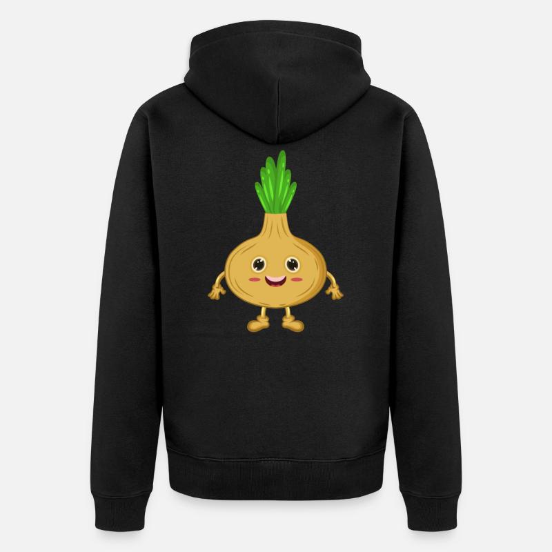 Bande dessinée d'oignon - Veste à capuche bio Premium Unisexe - noir