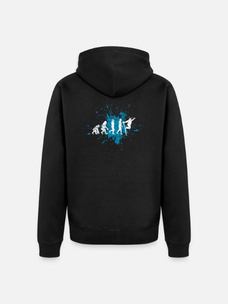 ski - Unisex Premium Organic Zip Hoodie - black