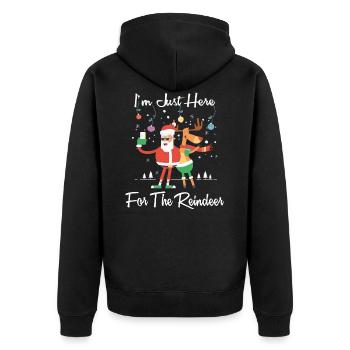 Santa et Rudolph Noël Noël Noël - Veste à capuche bio Premium Unisexe - noir - Dos - Nico (187cm)