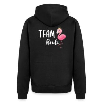 Équipe Bride Bride Flamingo Flamingos Engagement JGA - Veste à capuche bio Premium Unisexe - noir - Dos - Nico (187cm)