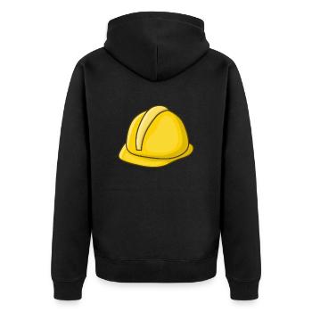 Artisan travailleur de la construction casque - Veste à capuche bio Premium Unisexe - noir - Dos - Nico (187cm)