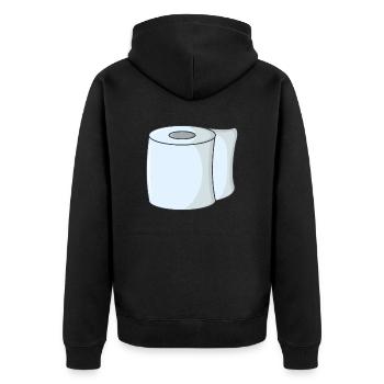 Papier toilette papier toilette - Veste à capuche bio Premium Unisexe - noir - Dos - Nico (187cm)