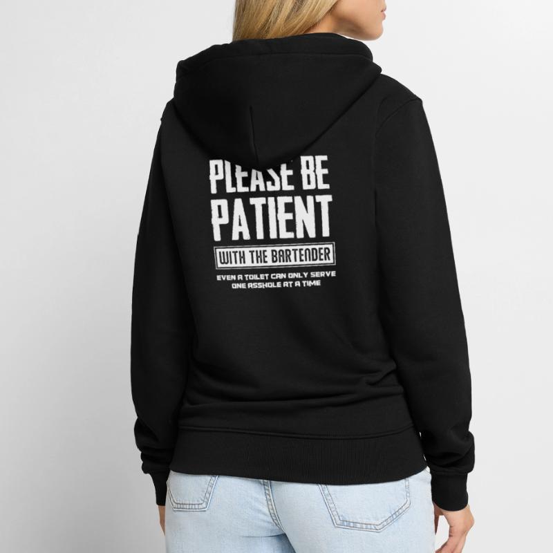 Funny bartender bartending gift bartender Unisex Premium Organic Zip Hoodie