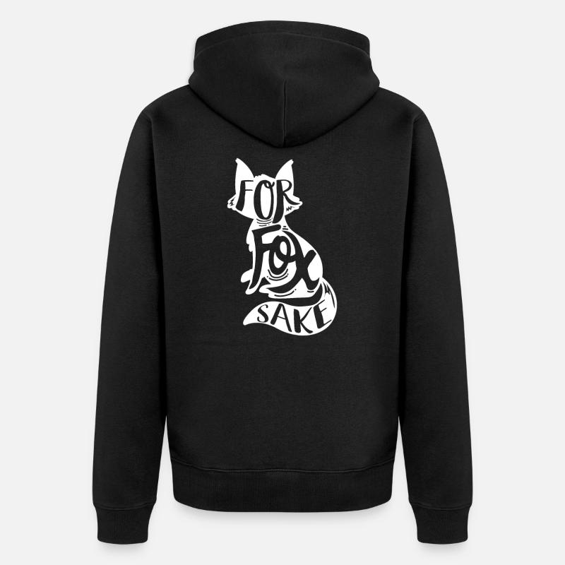 Fuchs - Unisex Premium Bio Zip Hoodie - Schwarz