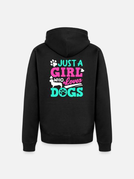 Dog owner, dog lover, dog lover - Unisex Premium Organic Zip Hoodie - black