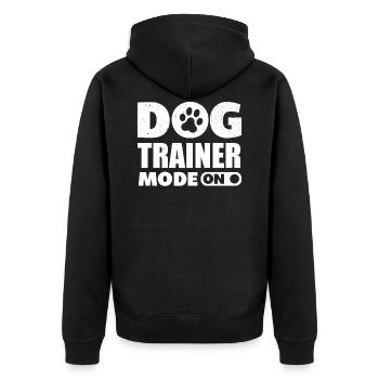 Drôle de chien dresseur de chien école de chien - Veste à capuche bio Premium Unisexe - noir - Dos - Nico (187cm)