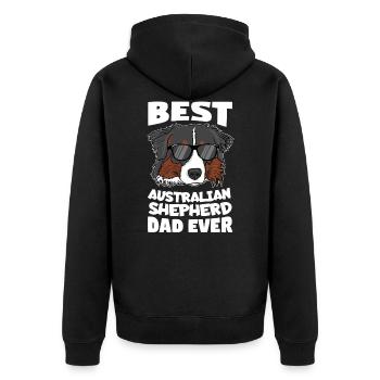 Meilleur papa berger australien jamais chiens papa papa - Veste à capuche bio Premium Unisexe - noir - Dos - Nico (187cm)