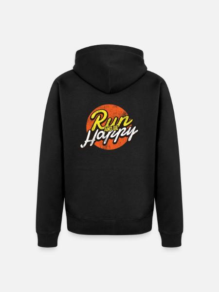 Running runner sport - Unisex Premium Organic Zip Hoodie - black