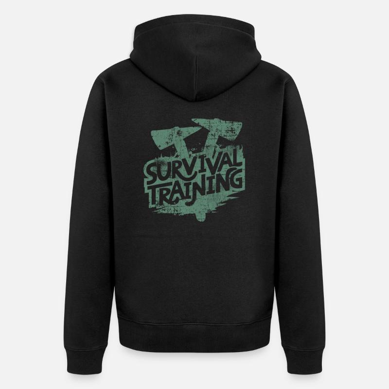 Formation de survie - Veste à capuche bio Premium Unisexe - noir