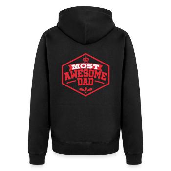 Meilleur papa - Veste à capuche bio Premium Unisexe - noir - Dos - Nico (187cm)