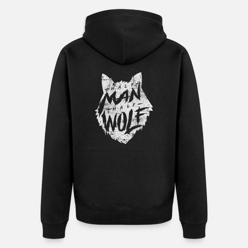 Loup - Veste à capuche bio Premium Unisexe - noir