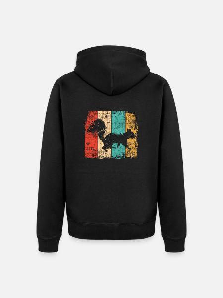 Eichhörnchen - Unisex Premium Bio Zip Hoodie - Schwarz