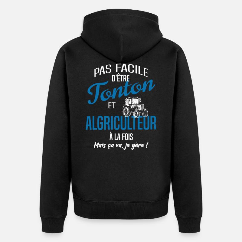 Tonton agriculteur - Veste à capuche bio Premium Unisexe - noir