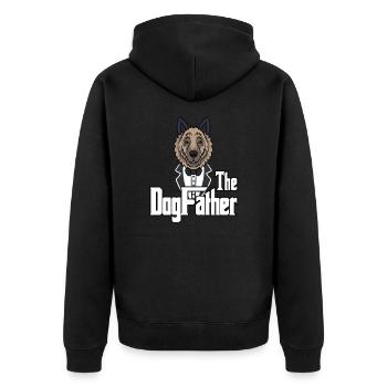 The Dogfather Shepherd Dogs Papa Fête des pères - Veste à capuche bio Premium Unisexe - noir - Dos - Nico (187cm)