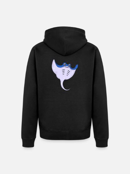 Rays - Unisex Premium Organic Zip Hoodie - black