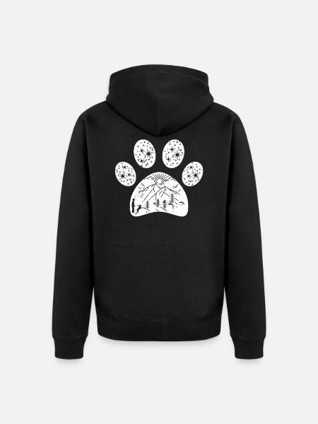 Wandern Hunde Hund Camping - Unisex Premium Bio Zip Hoodie - Schwarz