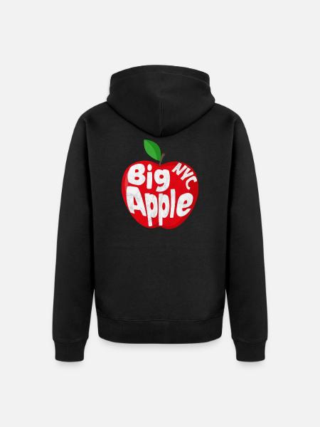 Big Apple NYC - New York - Unisex Premium Organic Zip Hoodie - black