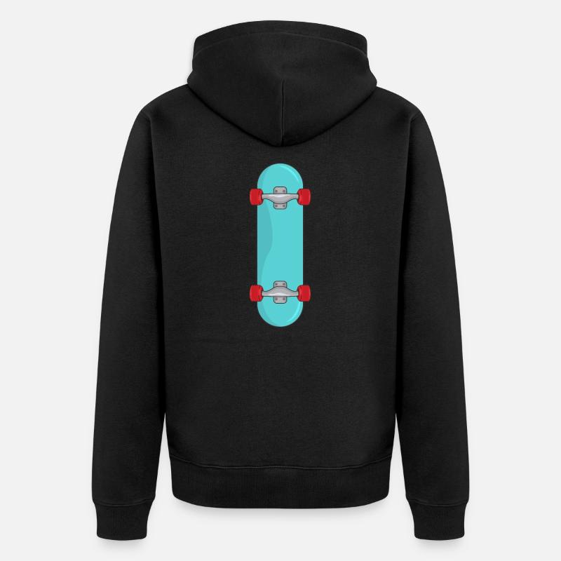 planche à roulette - Veste à capuche bio Premium Unisexe - noir