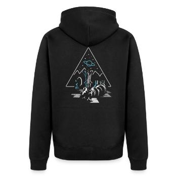 Cadeau de joueur d'échecs de joueur d'échecs cool - Veste à capuche bio Premium Unisexe - noir - Dos - Nico (187cm)