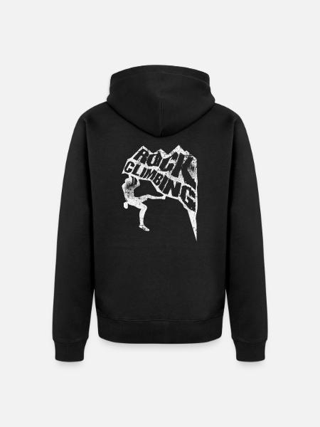 Kletterer Berge Klettern - Unisex Premium Bio Zip Hoodie - Schwarz