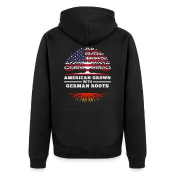Américains d'origine allemande Allemand USA - Veste à capuche bio Premium Unisexe - noir - Dos - Nico (187cm)