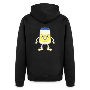 Mayonnaise à la mayonnaise - Veste à capuche bio Premium Unisexe - noir - Dos - Nico (187cm)