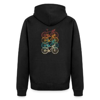 Racing bike retro bike - Unisex Premium Organic Zip Hoodie - black - Back - Nico (187cm)