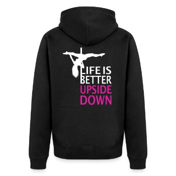 Pole Dance X-Pole Pole Poles Pole Dance Gift - Unisex Premium Organic Zip Hoodie - black - Back - Nico (187cm)