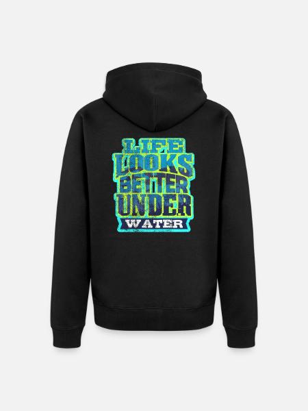 Taucher Tauchen - Unisex Premium Organic Zip Hoodie - black