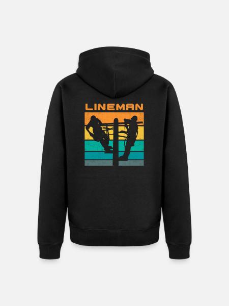 Hochspannungselektriker Elektriker Hochspannung - Unisex Premium Bio Zip Hoodie - Schwarz