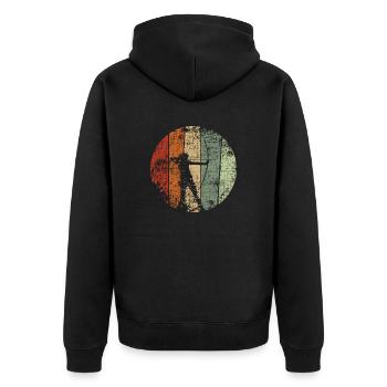 Tir à l'arc vintage - Veste à capuche bio Premium Unisexe - noir - Dos - Nico (187cm)
