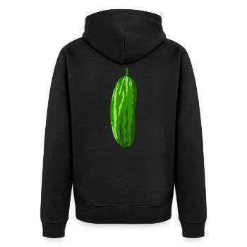 concombre - Veste à capuche bio Premium Unisexe - noir - Dos - Nico (187cm)