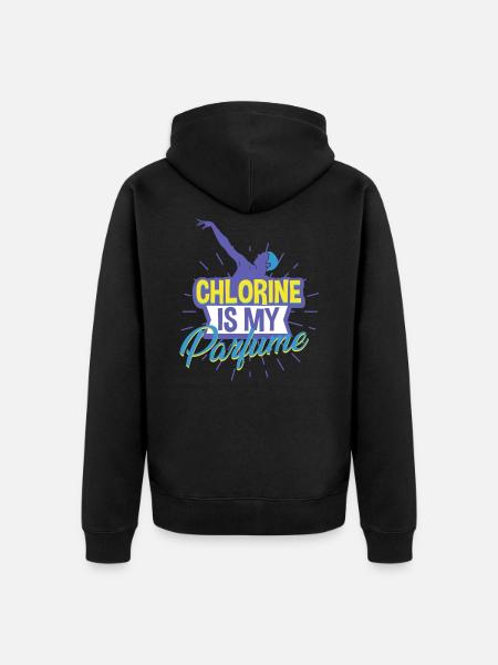 Schwimmen Schwimmer - Unisex Premium Bio Zip Hoodie - Schwarz