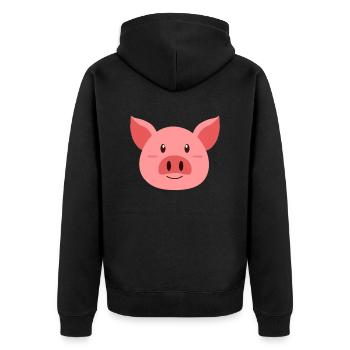Porc - Veste à capuche bio Premium Unisexe - noir - Dos - Nico (187cm)